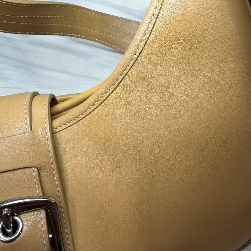 Vintage Coach 7548 Hamptons Leather Buckle Hobo Bag & Wristlet